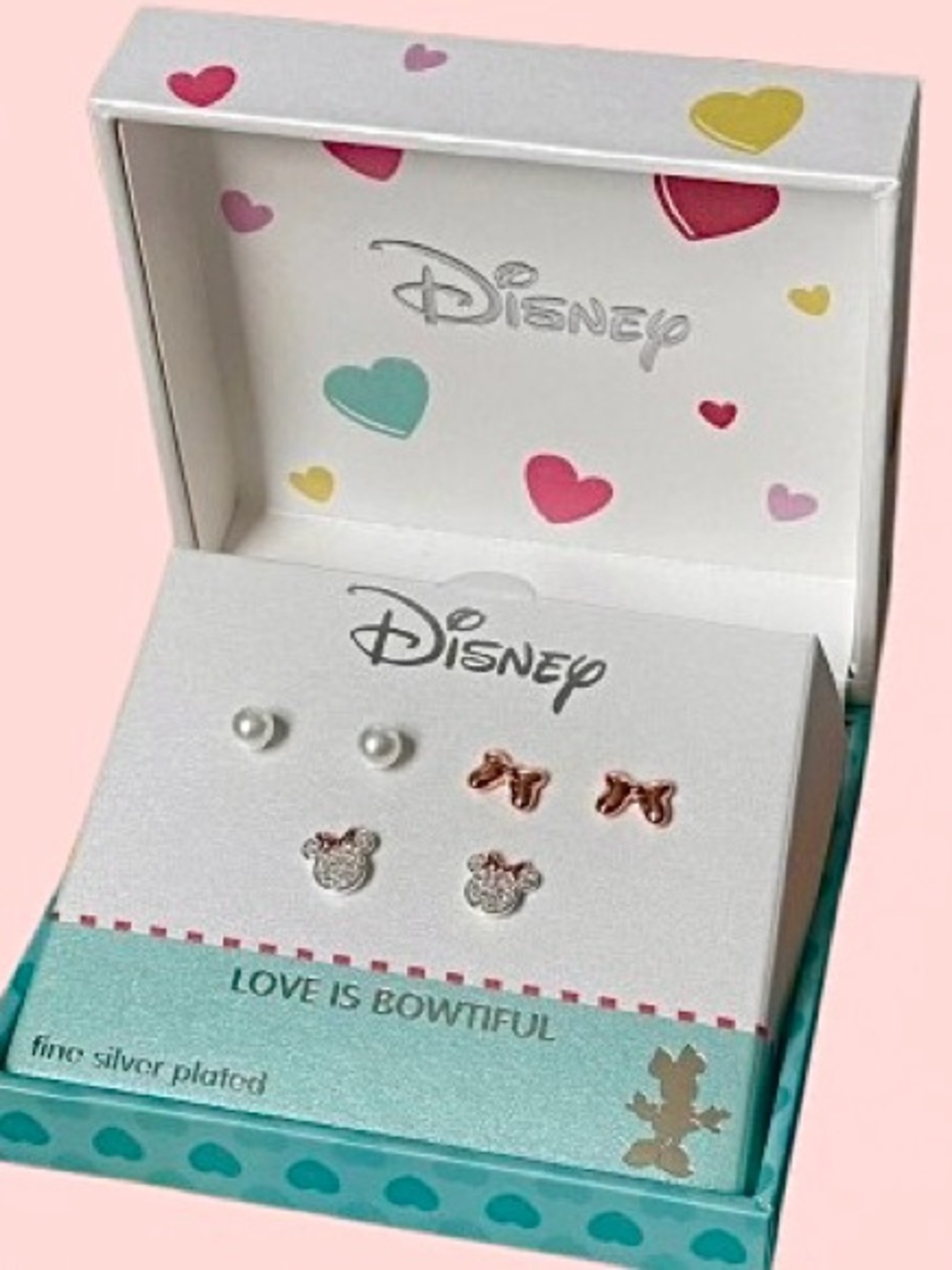 🆕- Disney Minnie Mouse "Love Is Bowtiful" 
3-Piece Stud Earring Set in Gift Box
